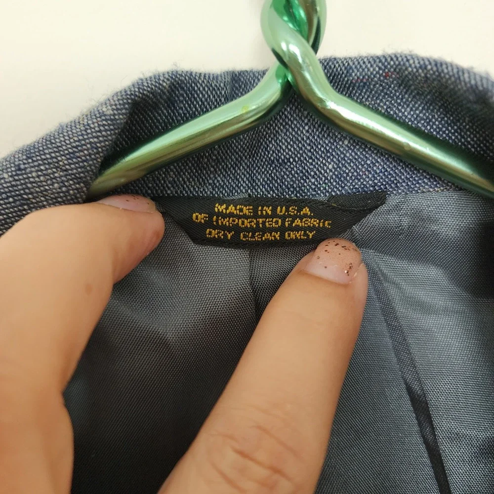 Michael James Boys Grey Double Breasted Suit Set Size 12R Vintage Made in USA